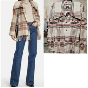Polo Ralph Lauren Plaid Fringe Women's Jacket. New With Tags